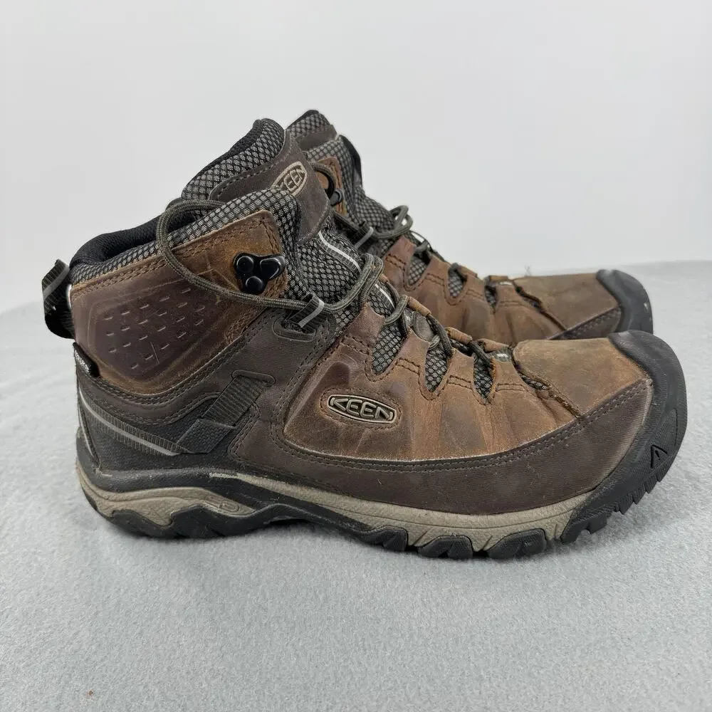 KEEN Targhee III Mid Waterproof Hiking Boots Mens 9.5 Brown 1023030